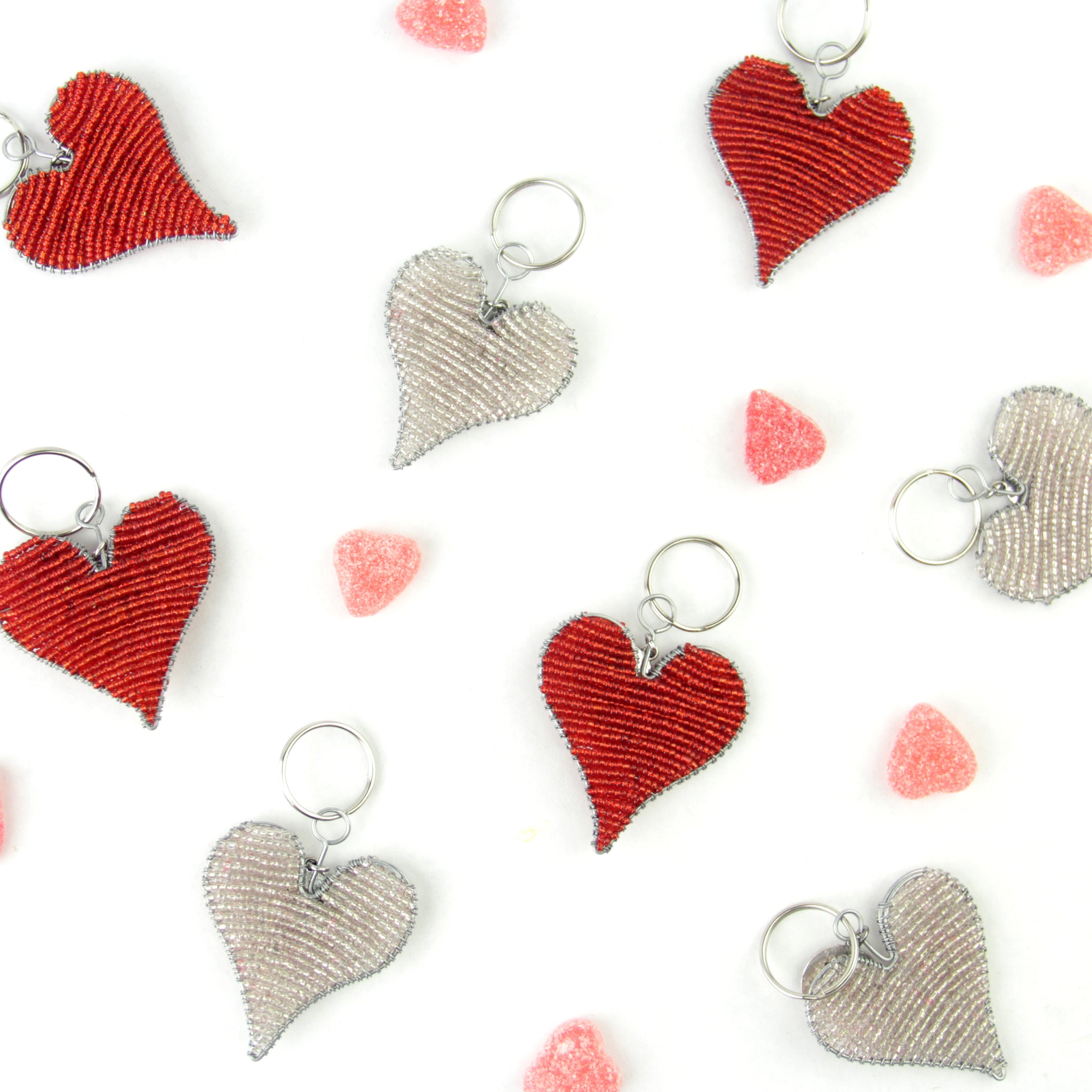 Shop for and Buy Elegant Open Heart Key Holder with Stones at Keyring.com.  Large selection and bulk discounts available.